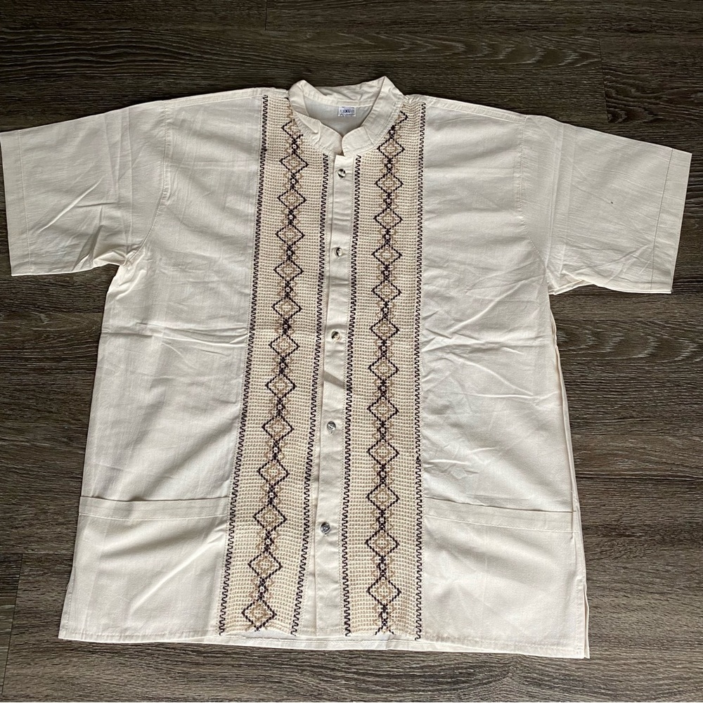 Mexican Shirt, Mexican Guayabera XL